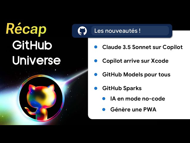 Annonces GitHub : Claude et Gemini sur Copilot, GitHub Sparks (plus besoin de coder), Xcode…