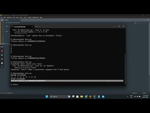 Python filter function