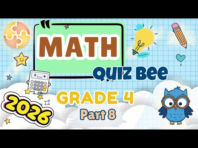 Grade 4 Math Quiz Bee | Can You Score 20/20? | Part 8