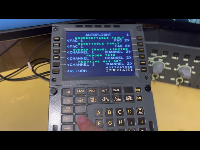 How to fail Fenix A320 FCU from MCDU?