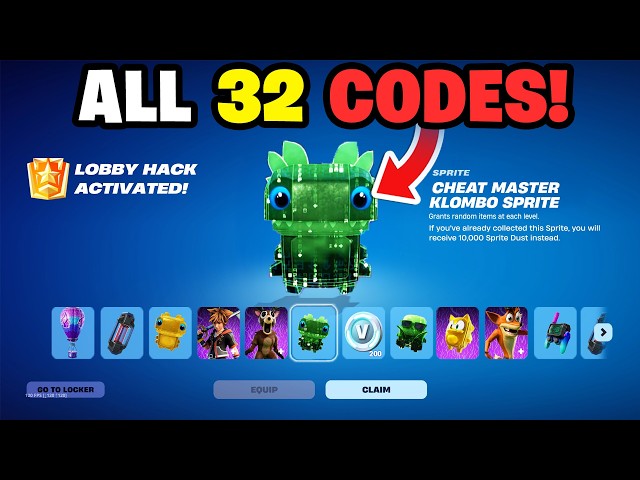 ALL 30+ *LOBBY HACK* Codes in Fortnite Season 4! (All Codes)