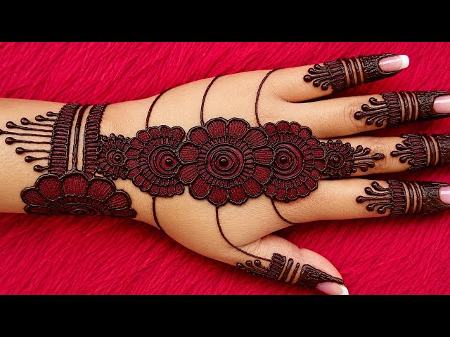 Mehndi Design Simple Back Hand | Easy And Beautiful Mehndi Design For Girls |Mehndi Ka Design|812