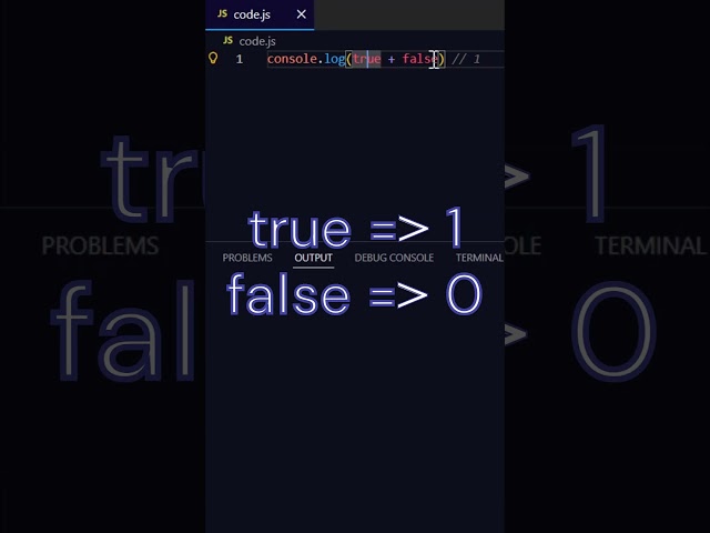 javascript trick solve true + false 😵 || #shorts #javascript #coding #viralshorts #viral #viralshort