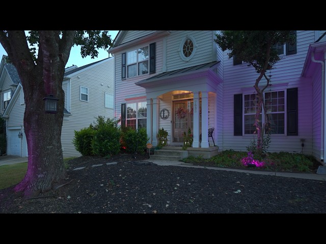 Dusk Walk Through a Raleigh American Neighborhood | Nature Sounds for Sleep and Study