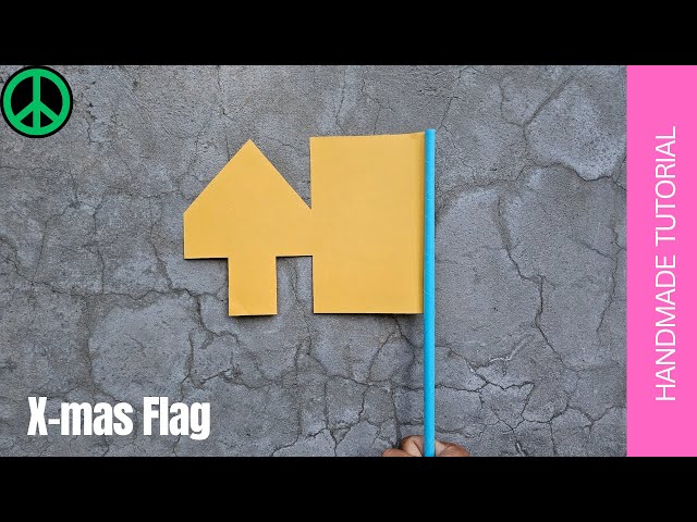 X-mas Flag, How to make a X-mas Flag, Easy X-mas Flag, Christmas flag, Flag Paper