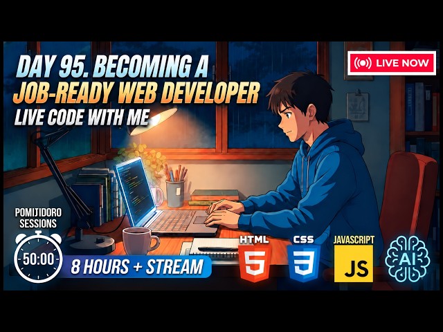 [15-9-26] Day-95(part-1): Deadline April 7 | Becoming a Job-Ready Web Developer🇧🇩 8 Hours Live Code