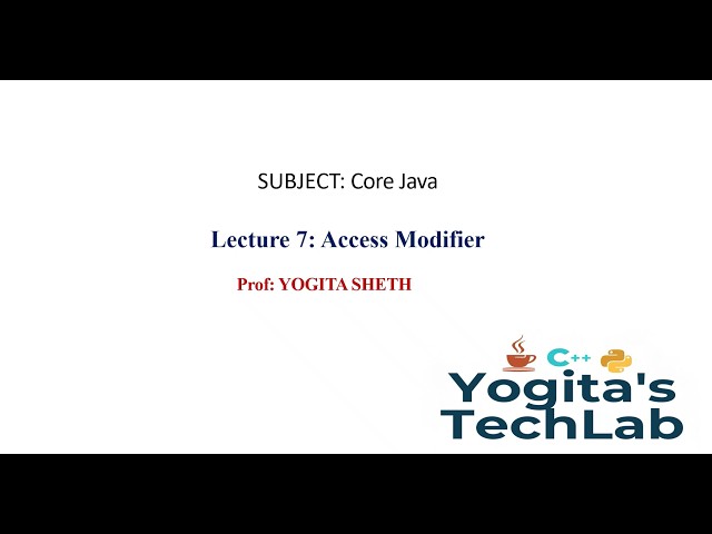 Access Modifier in JAVA