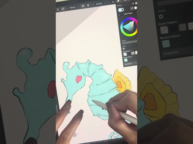 Coloring vectors with Affinity Designer.