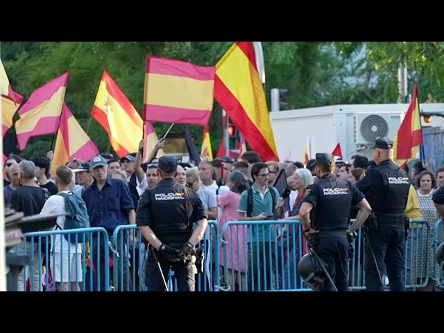 Demonstration in front of Spain's Moroccan Embassy after migrant surge in Ceuta | AFP