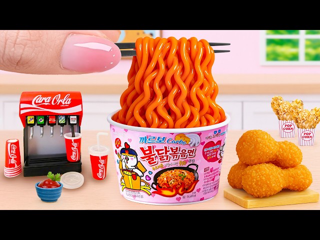 Top Of Fast Food | How To Cook Miniature Noodles with Chicken Thighs with Cheese by Tony Mini Food