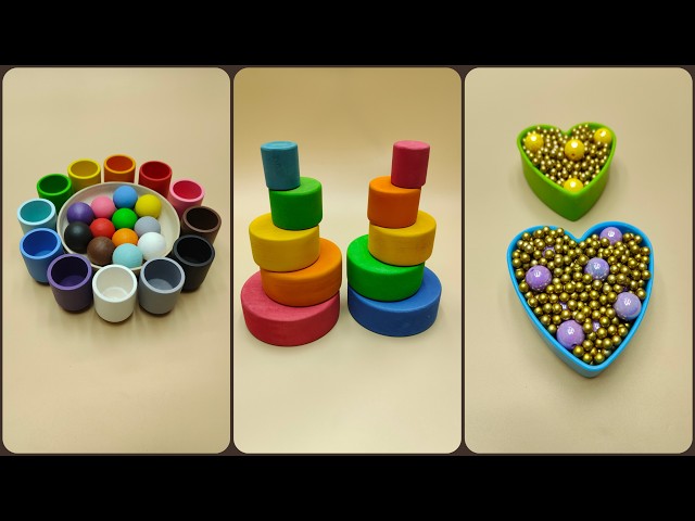 Satisfying Reverse Video | Xylophone, Balls, Pearls, Bead Tower, Marble Run