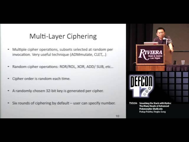 DEF CON 17 - Pratap Prabhu and Yingbo Song - Smashing the Stack with Hydra