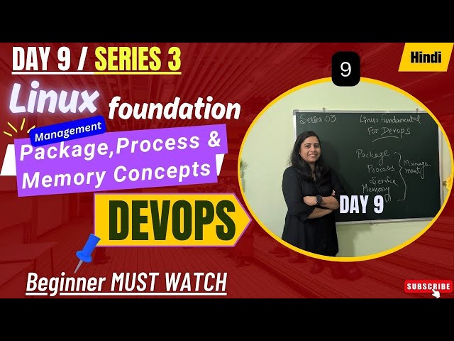 Day 9 | DevOps Beginners : Package Management, Process vs Service & Memory Concept MADE EASY (Hindi)