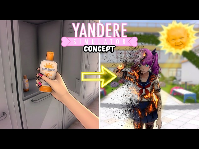 Vampire Inkyu vs The Sun! | Stealing Inkyu's Sunscreen! | Yandere Simulator Concept