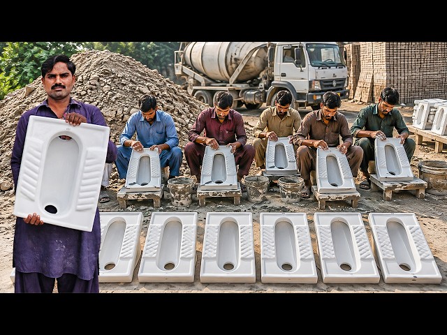 How Ceramic Squat Toilet Pans Are Made in Factory | Complete Manufacturing Process
