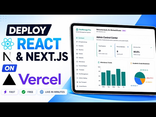 How to Deploy React & Next.js App on Vercel for FREE | Step-by-Step Tutorial