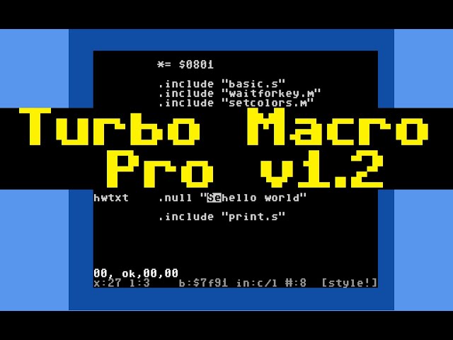 Turbo Macro Pro v1.2 - Getting up and running with an easy to use and powerful C64 assembler.