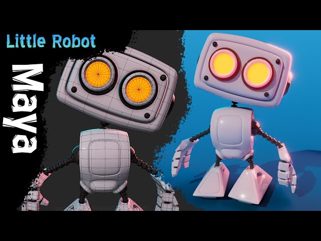 3D Modeling a Little Robot in Maya - Hard Surface Tutorial