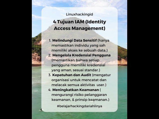 4 Tujuan dalam IAM #cybersecurity #hacker #linuxhackingid