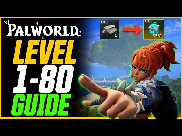 FULL LEVEL 1-80 PROGRESSION GUIDE! (Best Farms For ALL Materials) // Palworld 1.0 Leveling