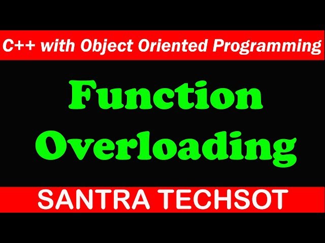 #13 | Function Overloading in Object Oriented Programming with C++ in Tamil