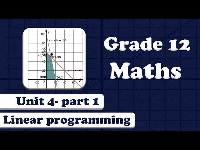 Grade 12 Mathematics Unit 4 Introduction to Linear Programming part 1