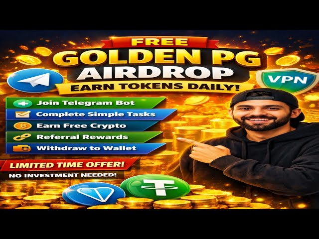 Free Golden PG Airdrop – Earn Tokens Daily with a Telegram Bot