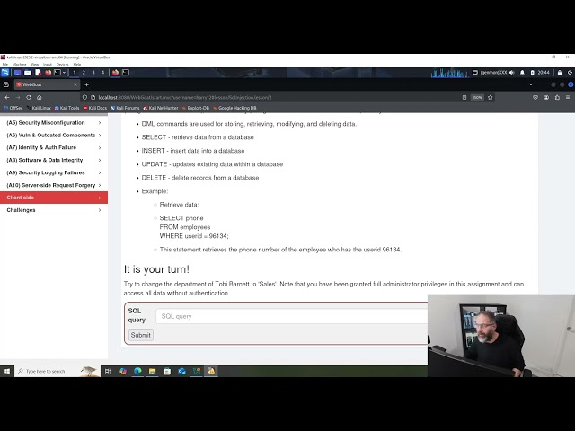 SQL Injection Tutorial for Students | WebGoat Hands-On Lab