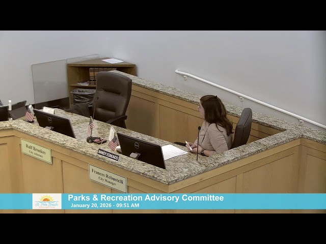 Parks and Recreation Advisory Committee Special Meeting - January 20, 2026