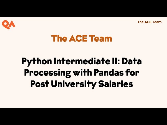 Python Intermediate II: Data Processing with Pandas for Post University Salaries