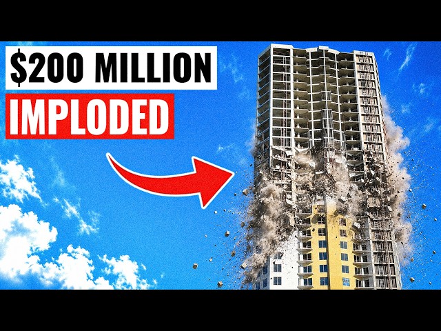 Texas' $200M Luxury Skyscraper Started Cracking & Sinking — 55,000 Tons of Concrete Imploded