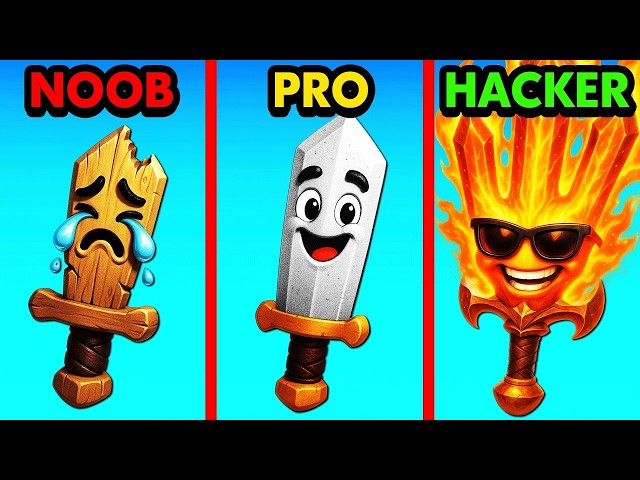 Forjando ESPADAS NOOB vs PRO vs HACKER
