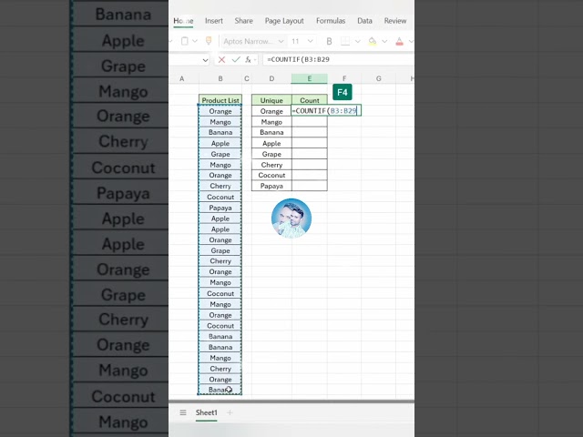 Unique Function in Excel #exceltricks #exceltips #exceltutorial #explorar