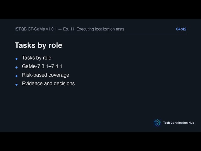 Executing localization tests | ISTQB CT-GaMe v1.0.1 — Ep. 11