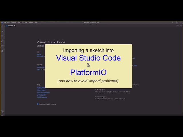 A better way to import Arduino projects into VSC (Visual Studio Code) and  PlatformIO .