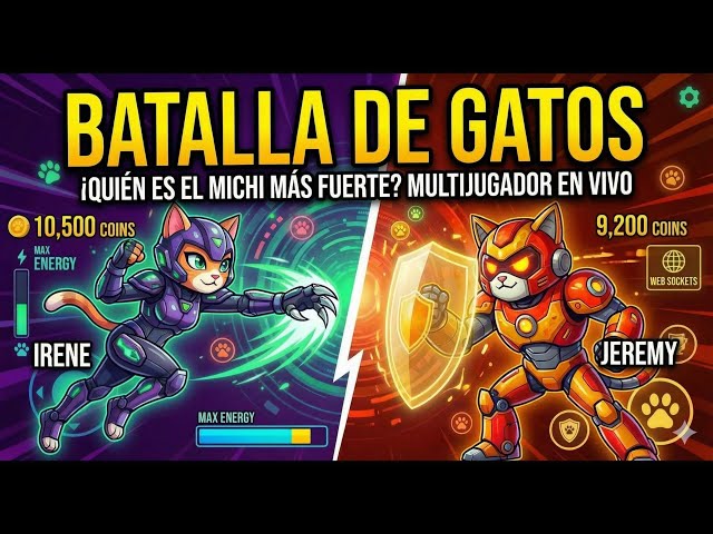 ¡Batalla de Gatos! 🐱 Nuestro Juego Multijugador en Tiempo Real | Irene & Jeremy