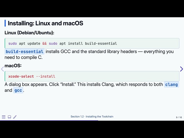 1.2 Installing the Toolchain — Programming Fluency in C