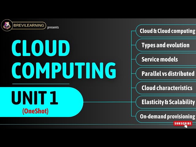 #1 Cloud Computing UNIT-1(OneShot) || B.Tech AKTU based syllabus || @brevilearning