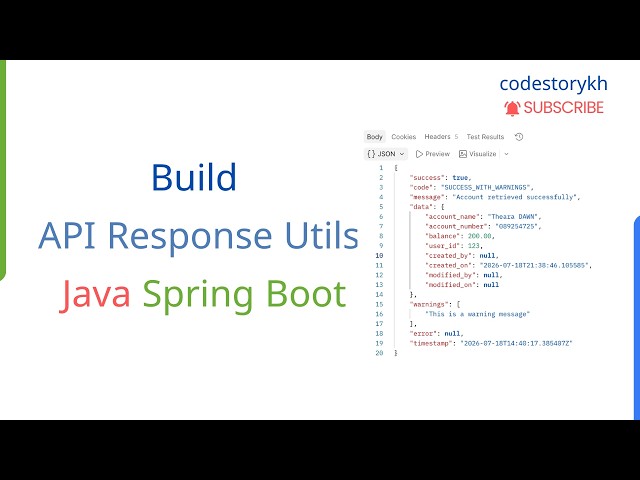 Build a Reusable API Response Utility | Java Spring Boot