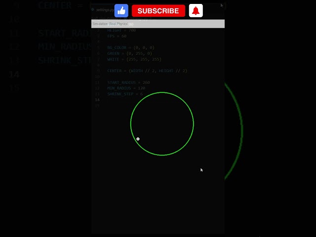 Ball Simulation Animation Using python #coding #viraltech #shorts #viralshorts #pythonprogramming