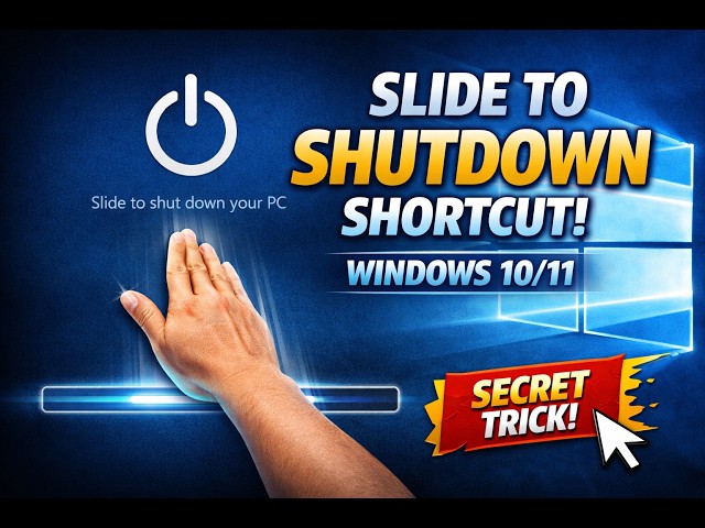 How to Create a Slide to Shutdown Shortcut in Windows 10/11 (Secret Trick!)