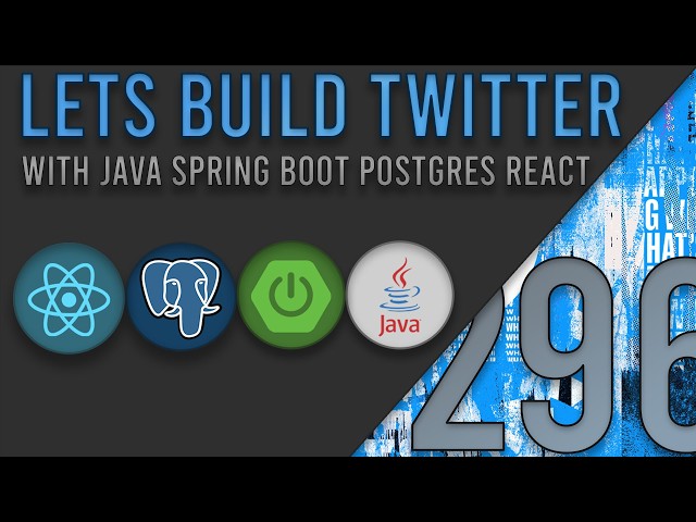 Lets Build Twitter From the Ground Up: Episode 295 || Java, Spring Boot, PostgreSQL and React