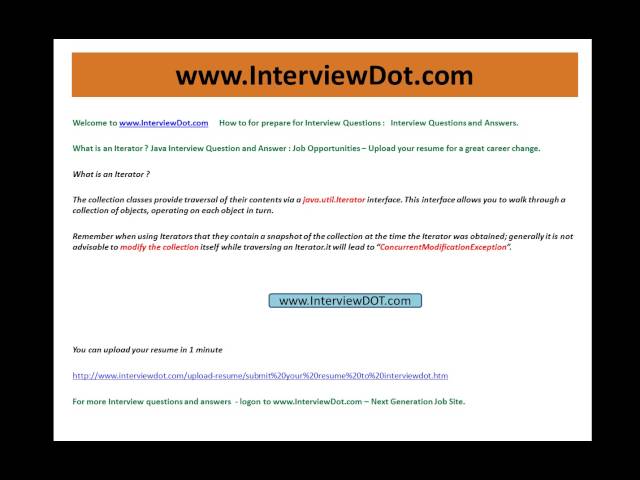what is an java iterator java interview question and answer