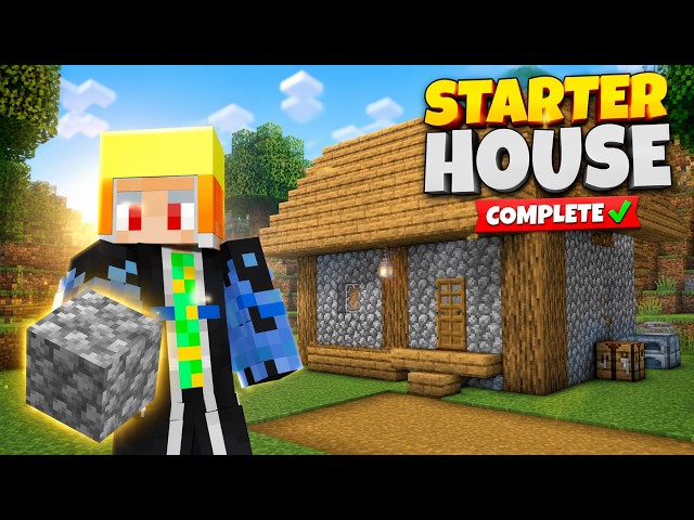 { HINDI } I BUILDED MY STARTER HOUSE 😱 || MINECRAFT || THE NIGHTMARE