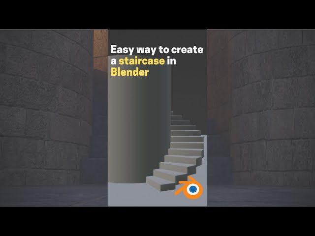 Easy Way to Create a Staircase With Array Modifier in Blender #shorts