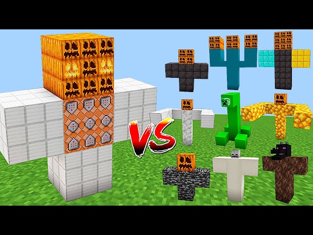 ALPHA MUTANT IRON GOLEM vs. All Minecraft Bosses - Mod Battle Video