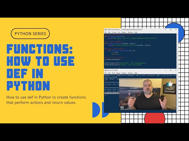 How to Use def to Create Functions in Python - Simple Example