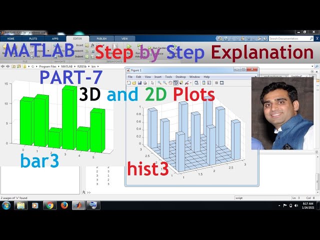 3D and 2D plots, bar3, pie3 hist3 MATLAB Basics PART - 7 by Rohit Arora #3D2D#MATLAB  Concepts