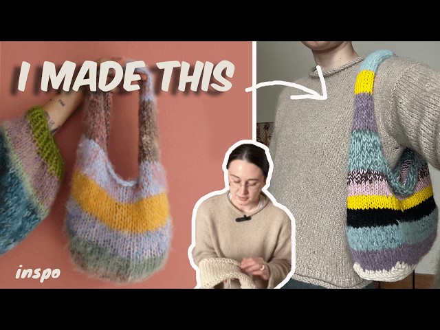 knit bag tutorial (free hand)