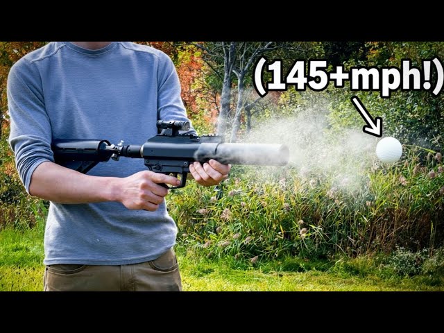 (The Thumper)AirGun Golf Ball Launcher VS.Targets,Power and Distance Test. 